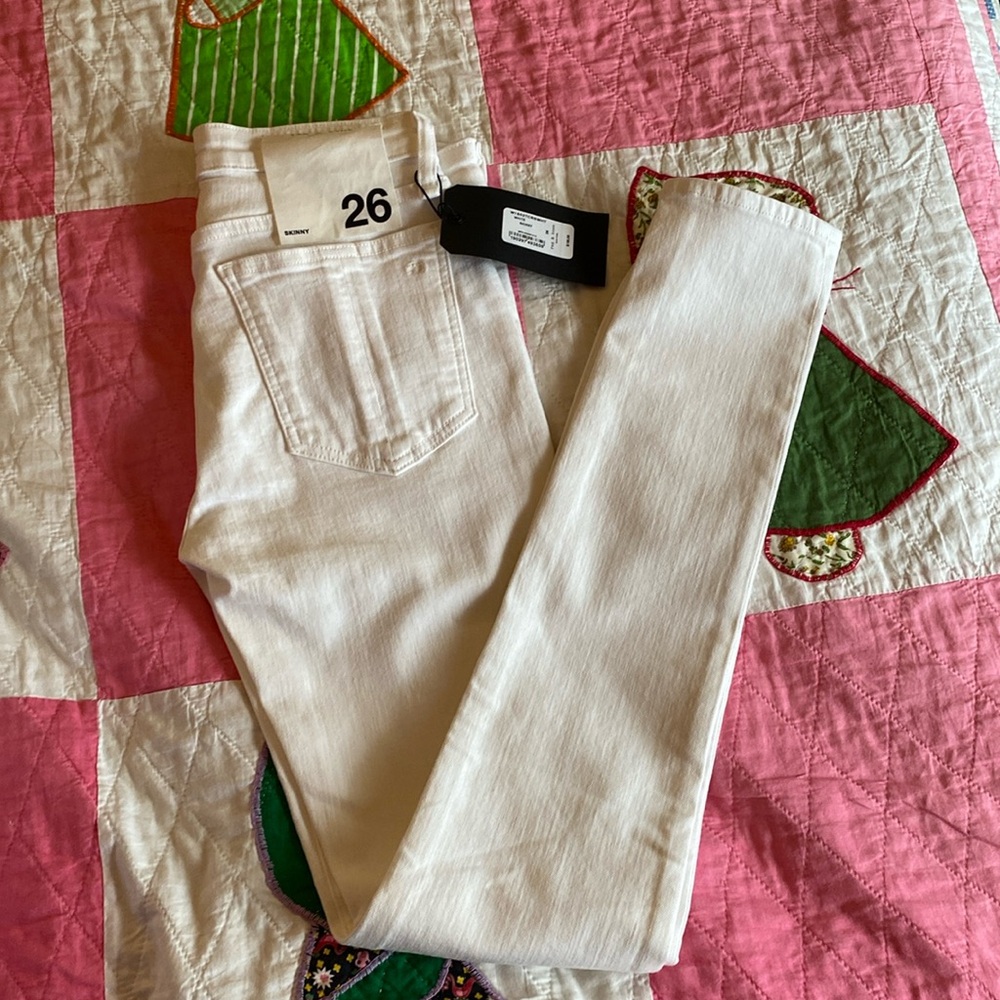NWT Skinny Style Rag and Bone White Jeans Size 26